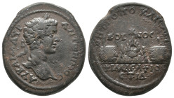 CAPPADOCIA, Caesarea-Eusebia. Caracalla AD 205-206. Dated Year 14 of Septimius Severus. Philadelphia Games issue. 
O. AY KAI M AYR ANTWNINOC, 
Laureat...