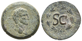 SELEUCIS & PIERIA. Antioch. Galba AD 68-69.
Obv: IM SER SVL GALBA CAE
Laureate head right
Rev: SC within wreath.
RPC I 4314.
Condition: Fine.
Weight: ...