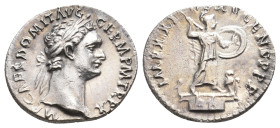 DOMITIAN, (81-96 AD). AR, Denarius. Rome.
Obv: IMP CAES DOMITIANVS AVG P M.
Laureate head of Domitian, right.
Rev: IMP XXII COS XV II CENS P P.
Mi...