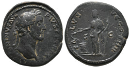 Antoninus Pius (138-161 AD) Rome. AE Sestertius
Obv: ANTONINVS AVG PIVS P P TR P XVI.
Obv: Laureate head right
Rev: SALVS AVG COS IIII
Rev: Salus stan...