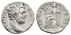 CLODIUS ALBINUS (Caesar, 193-195). Denarius. Rome.
Obv: D CLOD SEPT ALBIN CAES.
Bare head right.
Rev: ROMAE AETERNAE.
Roma seated left on shield, ...