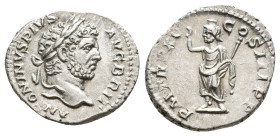 CARACALLA (198-217 AD). Rome. AR, Denarius.
Obv: ANTONINVS PIVS AVG BRIT.
Laureate head of Caracalla, right.
Rev: P M TR P XV COS III P P.
Serapis...