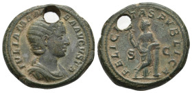 JULIA MAMAEA (Augusta, 222-235). Sestertius. Rome.
Obv: IVLIA MAMAEA AVGVSTA.
Draped bust right, wearing stephane.
Rev: FELICITAS PVBLICA / S - C....