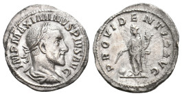 MAXIMINUS THRAX, 235-238 AD. AR, Denarius. Rome.
Obv: MAXIMINVS PIVS AVG GERM.
Laureate, draped and cuirassed bust of Maximinus, right.
Rev: PROVID...