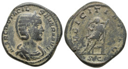 OTACILIA SEVERA (Augusta, 244-249 AD). Sestertius. Rome.
Obv: MARCIA OTACIL SEVERA AVG.
Draped bust right, wearing stephane.
Rev: PVDICITIA AVG / S...