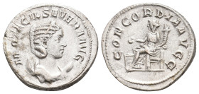 OTACILIA SEVERA, 244-249 AD. AR, Antoninianus. Rome.
Obv: OTACIL SEVERA AVG.
Diademed and draped bust of Otacilla Severa, right, set on crescent.
R...