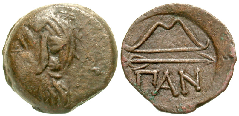 "Cimmerian Bosporos, Pantikapaion. Civic issue. Fourth/third century B.C. AE 17 ...