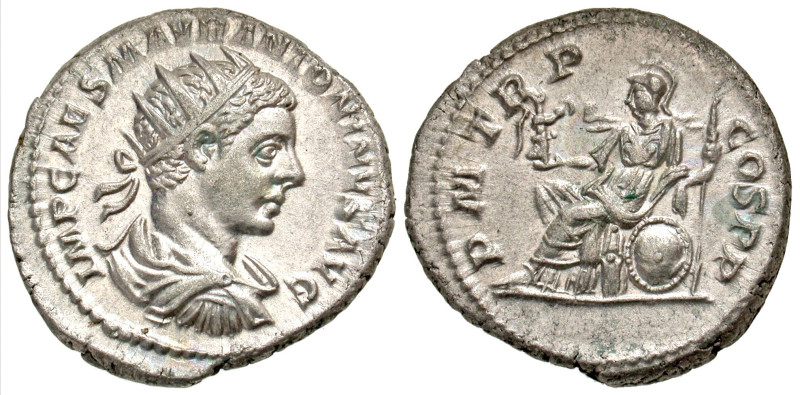 "Elagabalus. A.D. 218-222. AR antoninianus (21.9 mm, 5.33 g, 1 h). Rome mint. IM...
