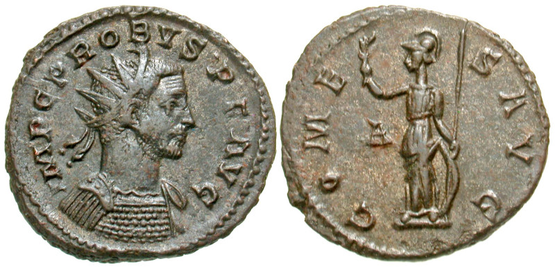 "Probus. A.D. 276-282. AE antoninianus (23.2 mm, 3.77 g, 6 h). Lugdunum (Lyon) m...