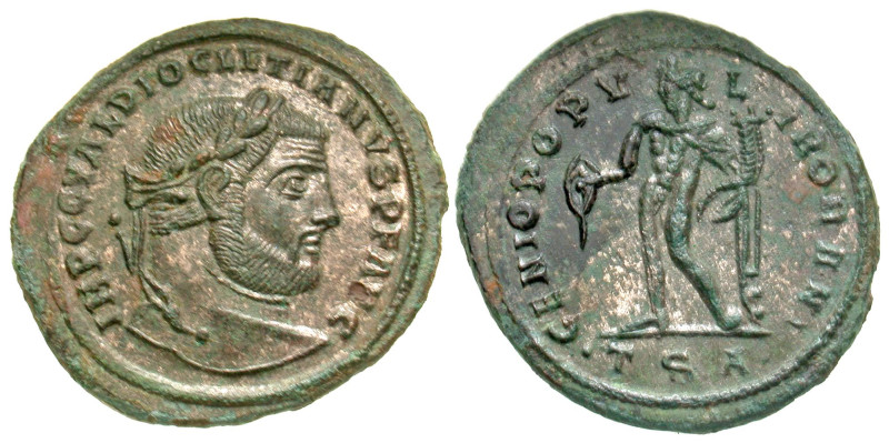 "Diocletian. A.D. 284-305. AE follis (29.7 mm, 9.90 g, 6 h). Thessalonica mint, ...