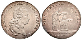 "Austrian Netherlands (HRE). Franz II. 1792-1835. AR jeton (25.5 mm, 4.16 g, 12 h). His election June 5, 1792. Montenuovo 2267; Förschner 405/5. Brili...