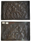 Attributed to Bertoldo di Giovanni (c. 1440-1491), The Lamentation, large rectangular bronze plaquette, Christ’s body supported by the Virgin, Mary Ma...