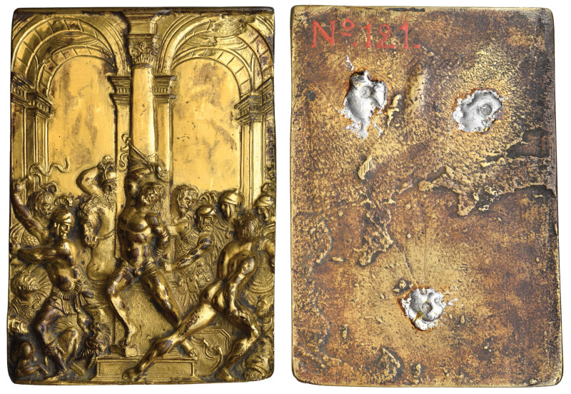 Galeazzo Mondella, called Moderno (1467-1528), The Flagellation of Christ, bronz...