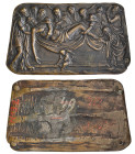 Andrea Briosco, called Riccio (c. 1470-1532), The Entombment, bronze trapezoidal plaquette, Christ’s body is held by Joseph of Arimathea and Nicodemus...