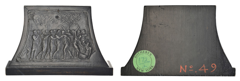 Valerio Belli (c. 1468-1546), The Betrayal of Christ, lead trapezoidal plaquette...