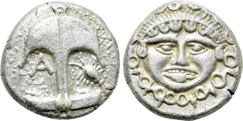 THRACE. Apollonia Pontika. Drachm (Circa 470-435 BC). 

Obv: Upright anchor; c...