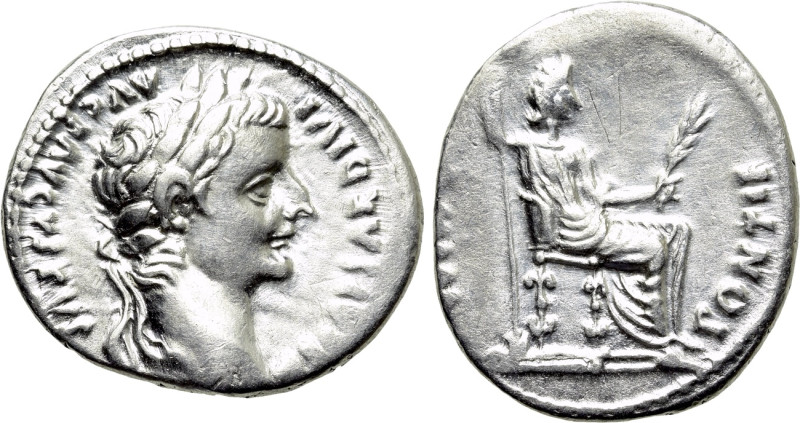 TIBERIUS (14-37). Denarius. "Tribute Penny" type. Lugdunum. 

Obv: TI CAESAR D...