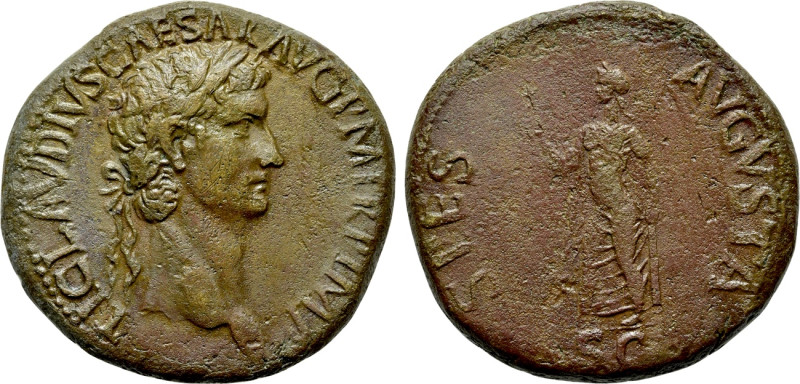 CLAUDIUS (41-54). Sestertius. Rome. 

Obv: TI CLAVDIVS CAESAR AVG P M TR P IMP...