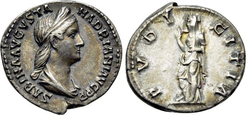 SABINA (Augusta, 128-136/7). Denarius. Rome. 

Obv: SABINA AVGVSTA HADRIANI AV...