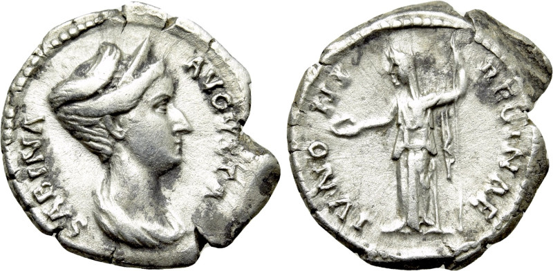 SABINA (Augusta, 128-136/7). Denarius. Rome. 

Obv: SABINA AVGVSTA. 
Draped b...