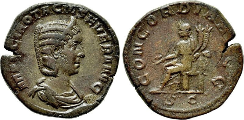 OTACILIA SEVERA (Augusta, 244-249). Sestertius. Rome. 

Obv: MARCIA OTACIL SEV...