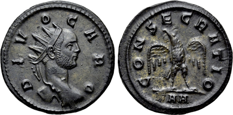 DIVUS CARUS (Died 283). Antoninianus. Rome. Struck under Carinus and Numerian. ...