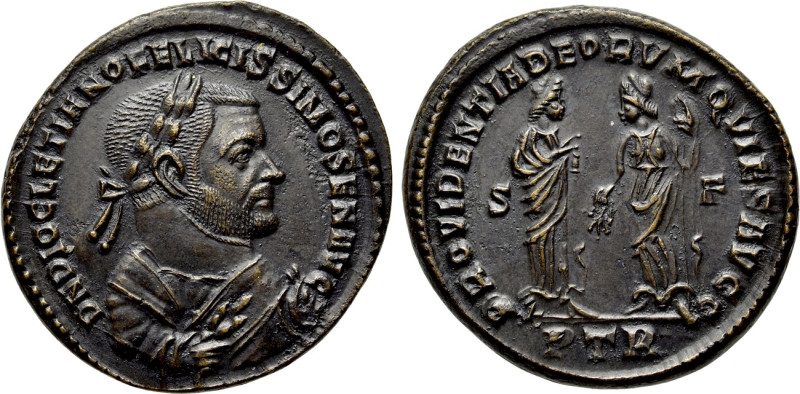 DIOCLETIAN (284-305). Follis. Treveri. 

Obv: D N DIOCLETIANO FELICISSIMO SEN ...