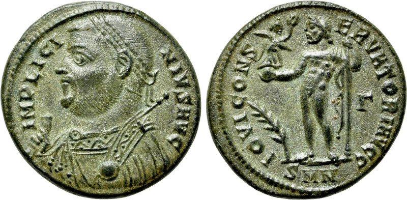 LICINIUS I (308-324). Follis. Nicomedia. 

Obv: IMP LICINIVS AVG. 
Laureate a...