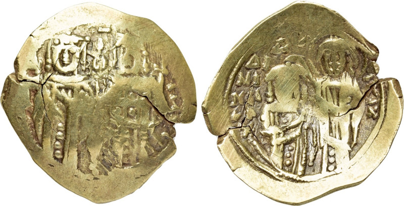 JOHN V PALAEOLOGUS with ANNA OF SAVOY as Regent (1341-1391). GOLD Hyperpyron. Co...