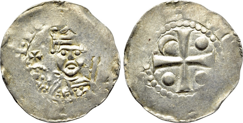 GERMANY. Worms. Heinrich III (1039-1056). Denar. 

Obv: Crowned bust facing, h...