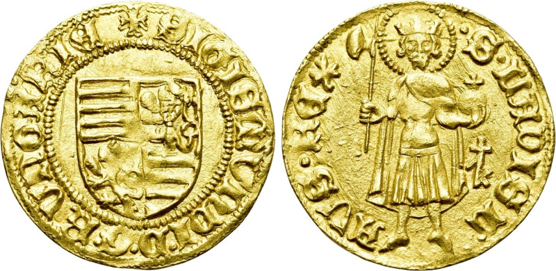 HUNGARY. Sigismund (1387-1437). GOLD Aranyforint - Goldgulden. Buda. 

Obv: + ...