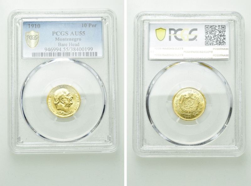 MONTENEGRO. Nicholas I (1860-1910). GOLD 20 Perpera (1910). 

Obv: НИКОЛА I Б....