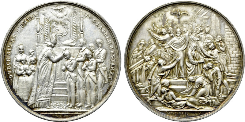 AUSTRIA. Franz Joseph (1848-1916). Silver Medal by Leo Zimpel. 

Obv: DURCH DI...