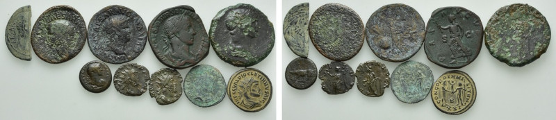 10 Roman Coins. 

Obv: .
Rev: .

. 

Condition: See picture.

Weight: g...