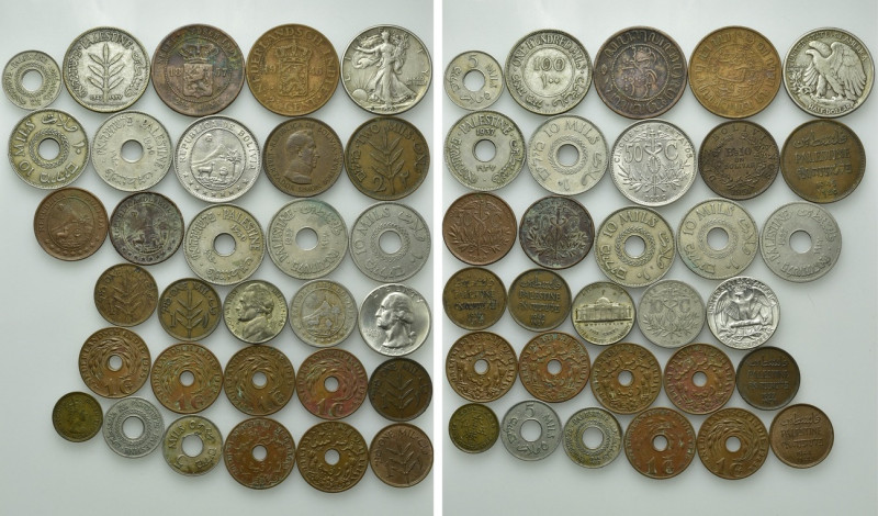 31 Modern World Coins; Palastine, Bolivia etc. 

Obv: .
Rev: .

. 

Condi...