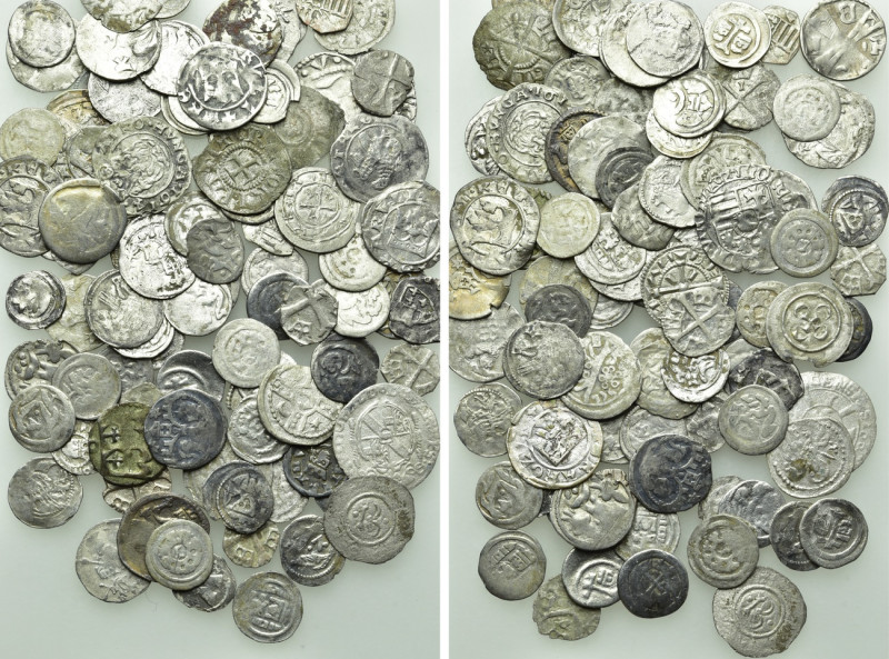 Circa 90 Medieval Coins of Hungary. 

Obv: .
Rev: .

. 

Condition: See p...