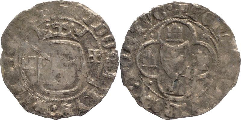 Portugal
D. Fernando I (1367-1383)
Grave Porto
Lobed Arches +-+/P
AG: 19.01 1,18...