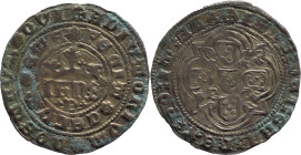 Portugal
D. João I (1385-1433)
Real de 10 soldos Porto +P+ / PO
Crossheads on the peduncles, occult sign to the right of the crown.
AG: NC/ IF : 2.4.3...