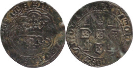 Portugal
D. João I (1385-1433)
Real of 3 pounds and a half black from Lisbon
Possible period fake due to its very different style from other known coi...
