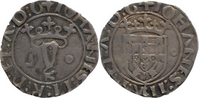 Portugal
D. João II (1481-1495)
Vintém Lisboa "L" inverted
AG: 16.02 1,53g
Good Very Fine