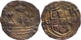 Portugal
D. Manuel I (1495-1521)
Ceitil Escudo Suiço - 2nd exemplar Known
AG: 02.03 / FM: 2.1.3 (ÚNICA no catálogo) 0,95g
Fine