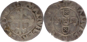 Portugal
D. Manuel I (1495-1521)
Half Vintém Porto - Withoout Monetary Letter
Unpublished Legend: A:D:G: / D:GNI
AG: NC 0,75g 
Very Fine