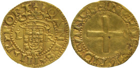 Portugal
D. João III (1521-1557)
Cruzado (400 Reais) Lisboa L-R
Unpublished Legend: …PORT/…VINCE
AG: 164.01 (variant legend) 3.42g
Extremely Fine (Lig...