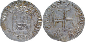 Portugal
D. Sebastião I (1557-1578)
Tostão (100 Reais) Lisboa
Open Crown and Loose Cross in Reverse - Very Scarce
AG: 52.05 8,64g
Very Fine