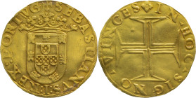 Portugal
D. Sebastião I (1557-1578)
500 Reais Lisboa
Well centered and complete
AG: 57.14 3,78g
Extremely Fine