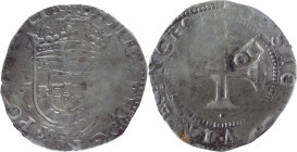 Portugal
D. João IV (1640-1656)
Stamp 120 réis over tostão D. Filipe II
AG: 115.12 x.xxg
Fine