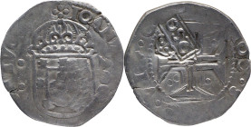 Portugal
D. Afonso VI (1656-1667)
Stamp 2S0 over half cruzado D.João IV
AG: 42.03 10,68g
Fine