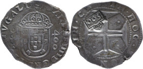 Portugal
D. Afonso VI (1656-1667)
Stamp 500 over cruzado D.João IV
AG: 45.01 21,41g
Very Fine