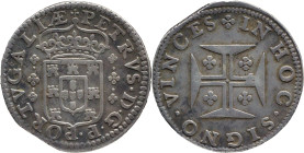 Portugal
D. Pedro Regente (1667-1683)
Tostão Lisboa
AG: 52.01 Scarse 4,55g 
Very Fine