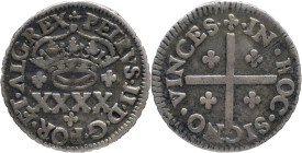 Portugal
D. Pedro II (1683-1706)
2 Vinténs Lisboa
AG: 24.14 (variant begginig of legend) 1,73g
Good Fine